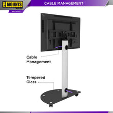 Load image into Gallery viewer, ProMounts Rolling TV Stand with Swivel for 32&quot;-72&quot; Screens Holds up to 88 Lbs.
