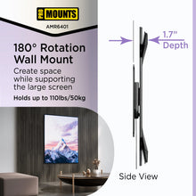 Load image into Gallery viewer, ProMounts Landscape to Portrait Rotating TV Wall Mount for TVs 37”-85” and up to 110lbs (AMR6401)
