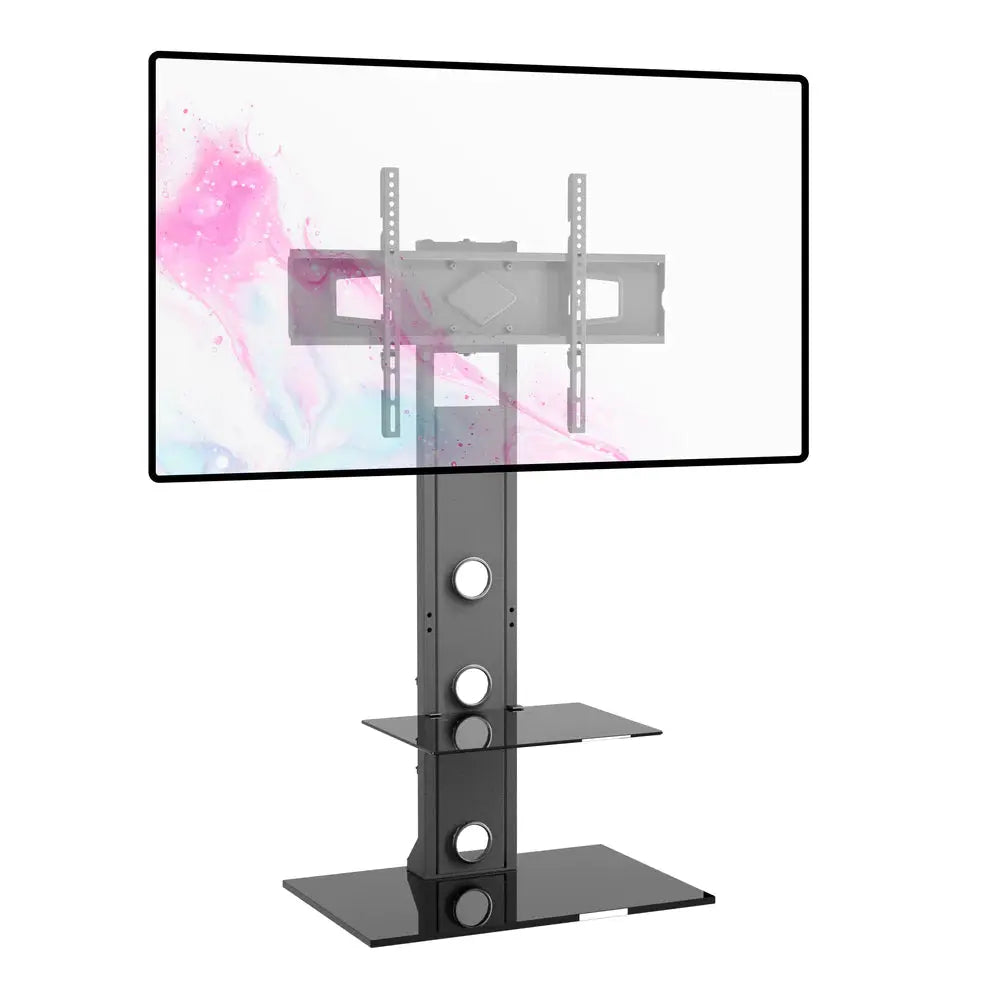 ProMounts Swivel TV Stand Mount for 37”-72” Screens with Shelving, Holds up to 110 Lbs (ATMSS6401-X2)