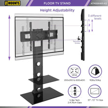 Load image into Gallery viewer, ProMounts Swivel TV Stand Mount for 37”-72” Screens with Shelving, Holds up to 110 Lbs (ATMSS6401-X2)
