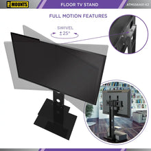 Load image into Gallery viewer, ProMounts Swivel TV Stand Mount for 37”-72” Screens with Shelving, Holds up to 110 Lbs (ATMSS6401-X2)
