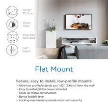 Load image into Gallery viewer, ProMounts Flat / Fixed TV Wall Mount for 50&quot; to 92&quot; TVs up to 165lbs (FF84)
