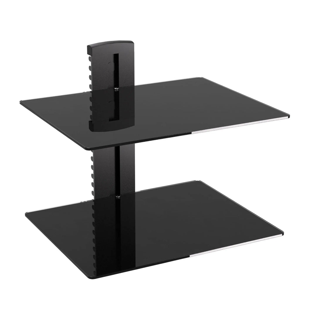ProMounts Durable Double Glass AV Wall Shelf, Supports up to 36lbs (FSH2)