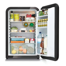 Load image into Gallery viewer, Husky 106L Retro Style 3.74 C.ft. Freestanding Under-Counter Mini Fridge in Black
