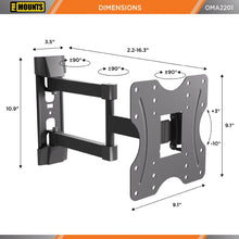 Load image into Gallery viewer, Full Motion TV Wall Mount for TVs 26&quot; - 45&quot; Up to 77 lbs (OMA2201)
