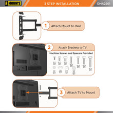 Load image into Gallery viewer, Full Motion TV Wall Mount for TVs 26&quot; - 45&quot; Up to 77 lbs (OMA2201)
