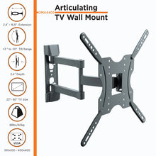 Load image into Gallery viewer, ProMounts Small Articulating / Full-Motion TV Wall Mount for  24’’- 60’’ and up to 88lbs  (OMA4401)
