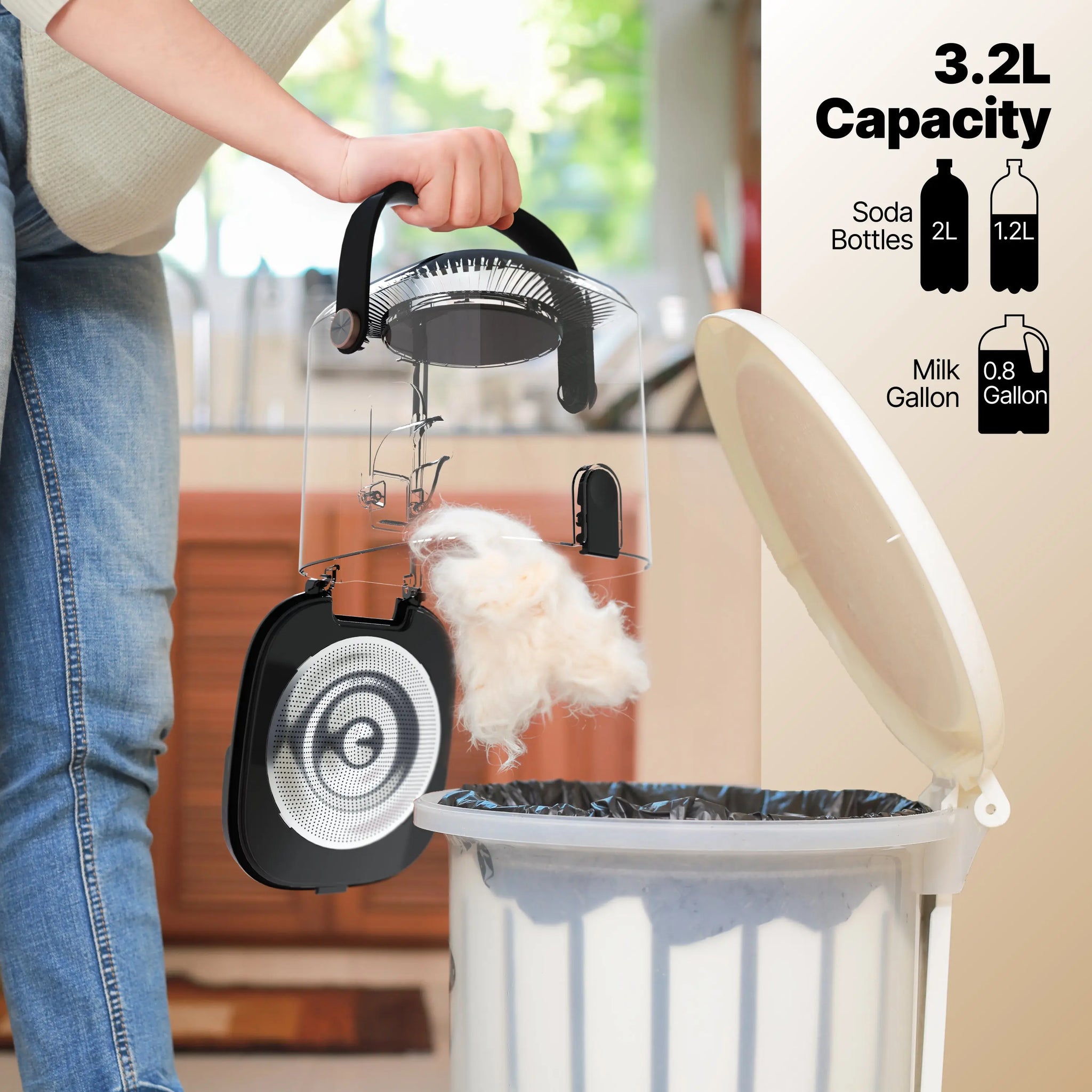ONE Pet Vacuum with Grooming Kit, 3.2L Capacity, 6 Replaceable