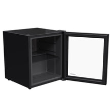 Load image into Gallery viewer, Husky 1.6 Cu.Ft Premium Freestanding Glass Door Beverage Cooler &amp; Mini Fridge, Black
