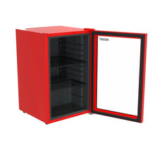 Load image into Gallery viewer, Husky 69L Beverage Refrigerator 2.4 C.ft. Freestanding Mini Fridge With Glass Door in Red

