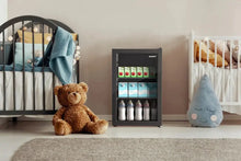 Load image into Gallery viewer, Husky 69L Beverage Refrigerator 2.4 C.ft. Freestanding Mini Fridge With Glass Door in Black
