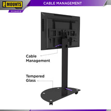Load image into Gallery viewer, ProMounts Mobile TV Stand Mount for 32” to 72” Screens, Holds up to 88lbs (PFCS6401-B)
