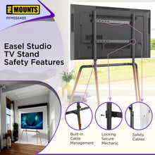 Load image into Gallery viewer, ProMounts Easel TV Stand Mount For 42&quot;-84&quot; TVs And Holds Up To 99Lbs
