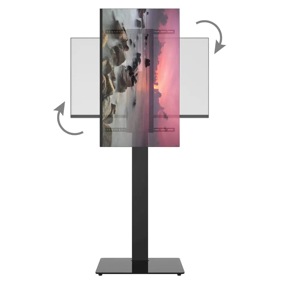 ProMounts Portrait & Landscape Floor TV Stand for 32”-75” TVs, Holds up to 77lbs