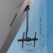 Load image into Gallery viewer, ProMounts Tilt/Swivel Ceiling TV Mount for 37&quot;-90&quot; Screens Holds up to 110 Lb.
