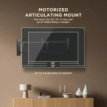 Load image into Gallery viewer, Motorized Swing TV Wall Mount for TVs 32&quot; - 75&quot; Up to 110 lbs
