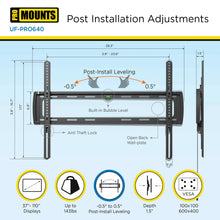 Load image into Gallery viewer, ProMounts Flat / Fixed TV Wall Mount for 37&quot; to 110&quot; TVs Up to 143lbs (UF-PRO640)
