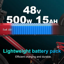 Load image into Gallery viewer, Goldoro Electric Bike for Adults 500W, 20 Inch Fat Tire Ebike 31 MPH &amp; 50-60 Miles Commuter E Bike, 48V 20AH Electric Bicycle (Red)
