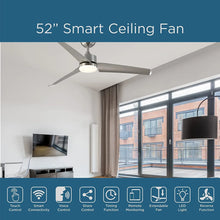 Load image into Gallery viewer, Smart Ceiling Fan 52&quot; 3-Blade with LED Lights, High-Powered Quiet Fan with 6 Speeds and Reverse Function, Wifi Control Fan with 3 Color Temperatures, Works with Tuya Smart, Alexa and Google
