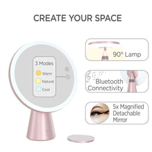 Load image into Gallery viewer, ONE Personal Collection Lighted Makeup Mirror With Bluetooth (OPCM003-BT)
