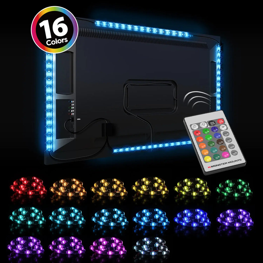 ONE Products 16 Color, 4 Strips LED Lights, TV Backlight Kit with Remote (OTB04)