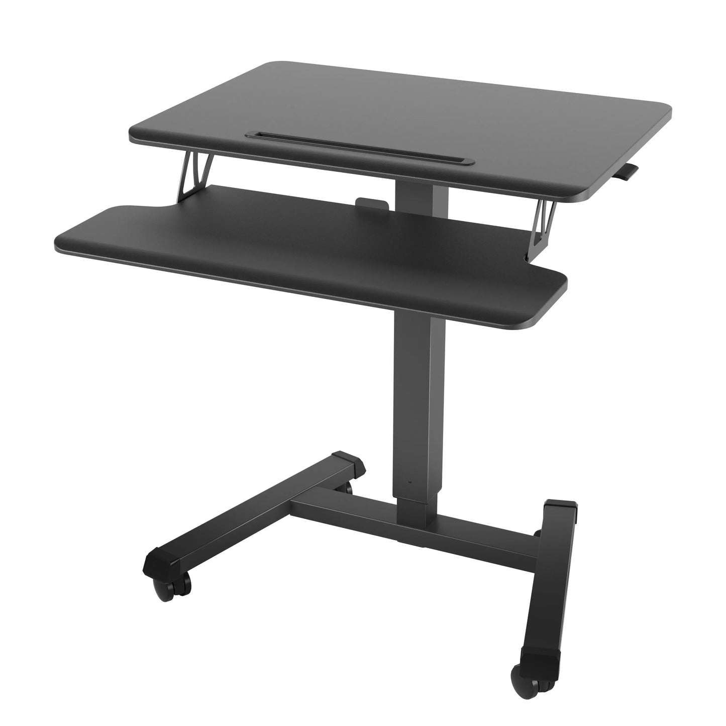 ProMounts Mobile Desk Workstation with Keyboard Tray Holds up to 18lbs (Black)