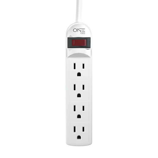 ONE Power 4 Outlet Power Strip with 2 Foot Extension Cord (PS401)