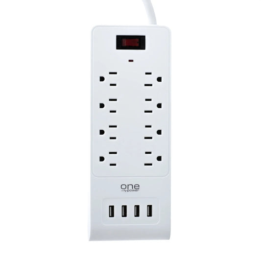 8 Outlet, 4 USB-A Surge Protector Power Strip with 1800 Joules Protection (PSS841) freeshipping - One Products
